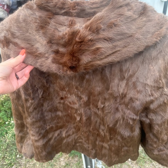 Real fur jacket dark brown - Picture 9 of 11